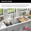 45&rdquo; Workstation Undermount Single Bowl 16 Gauge Stainless Steel Kitchen Sink with 2-Tier&nbsp;WorkFlow&trade; Ledge and Accessories
